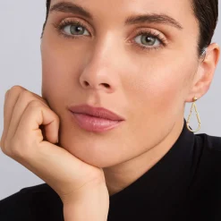 Petite 18K Gold Superfine Caviar Tear Drop Earrings