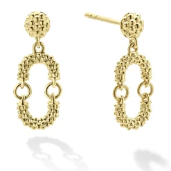 Petite 18K Gold Superfine Caviar Drop Earrings