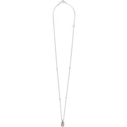 Petite Two-Tone Knot Diamond Pendant Necklace