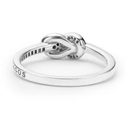 Petite Two-Tone Knot Diamond Ring