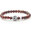 Poppy Jasper Skull Bracelet