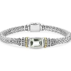 Prasiolite Caviar Bracelet | 6mm