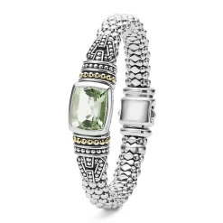 Prasiolite Caviar Bracelet | 9mm
