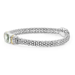 Prasiolite Caviar Bracelet | 6mm