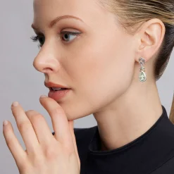 Prasiolite Tear Drop Earrings