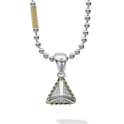 Pyramid Diamond Pendant Necklace