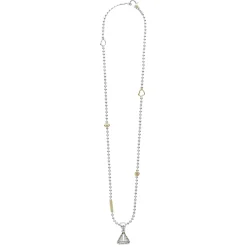 Pyramid Diamond Pendant Necklace