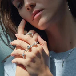 Pyramid Diamond Ring
