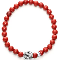 Red Jasper Skull Bracelet