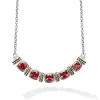 Rhodolite Garnet Five Station Necklace