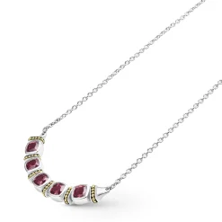 Rhodolite Garnet Five Station Necklace