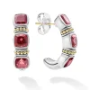 Rhodolite Garnet Hoop Earrings
