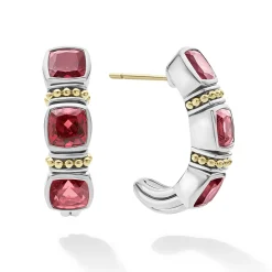 Rhodolite Garnet Hoop Earrings