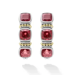 Rhodolite Garnet Hoop Earrings
