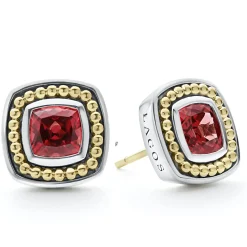 Rhodolite Garnet Stud Earrings