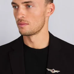 Rhodolite Garnet Wing Pin