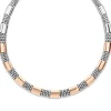 Rose Gold Station Caviar Necklace | 12mm