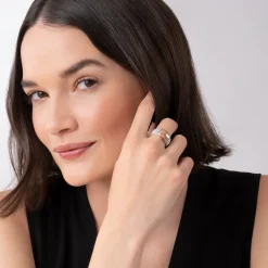 Rose Gold Station Caviar Ring