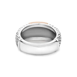 Rose Gold Station Caviar Ring