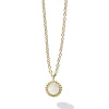 Round Mother of Pearl Pendant Necklace