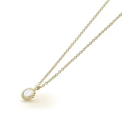 Round Mother of Pearl Pendant Necklace
