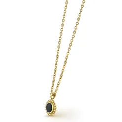 Round Onyx Pendant Necklace