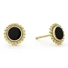 Round Onyx Stud Earrings