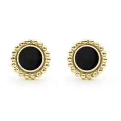 Round Onyx Stud Earrings