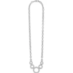 Seven Circle Diamond Link Necklace