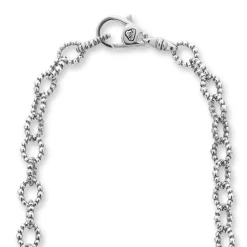 Seven Circle Diamond Link Necklace