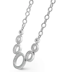 Seven Circle Diamond Link Necklace