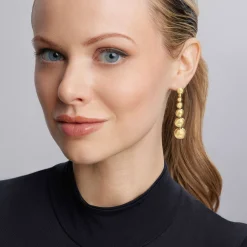 Seven Graduated Bead Drop Earrings