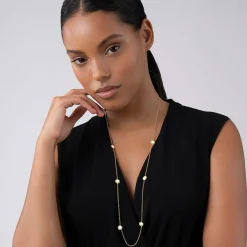 Seven Station Round Mother of Pearl Necklace