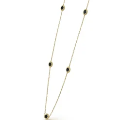 Seven Station Round Onyx Necklace