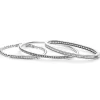 Silver and Diamond Bangle Gift Set