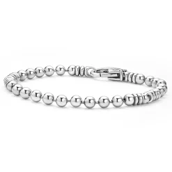 Silver Caviar Beaded Bracelet