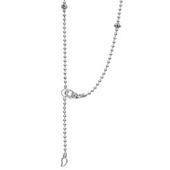 Silver Caviar Beaded Necklace