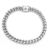 Silver Curb Chain Bracelet | 8mm