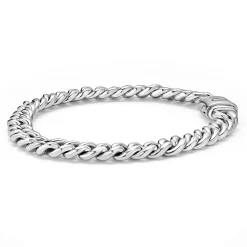 Silver Curb Chain Bracelet | 8mm