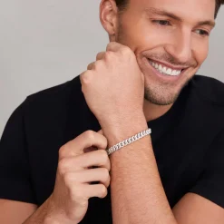 Silver Curb Chain Bracelet | 8mm