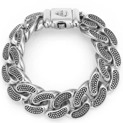 Silver Curb Link Bracelet | 19mm