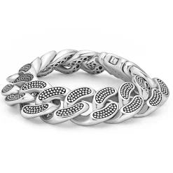 Silver Curb Link Bracelet | 19mm