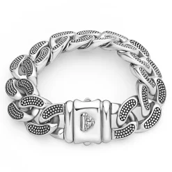 Silver Curb Link Bracelet | 19mm