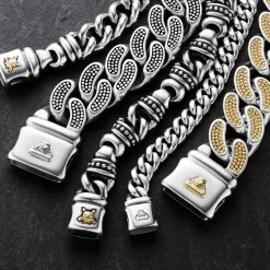 Silver Curb Link Bracelet | 19mm