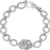 Silver Love Knot Link Bracelet