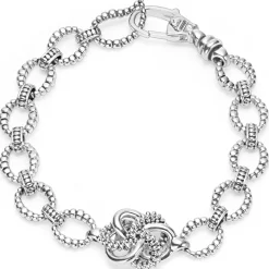Silver Love Knot Link Bracelet