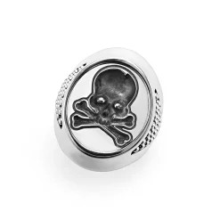Silver Skull Signet Ring