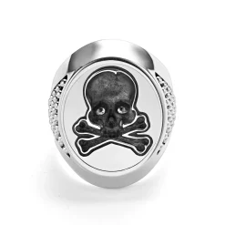 Silver Skull Signet Ring