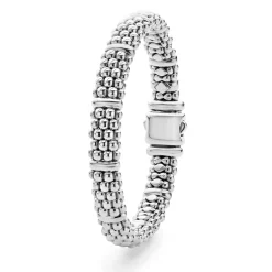 Silver Station Caviar Bracelet | 9mm