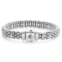 Silver Station Caviar Bracelet | 9mm